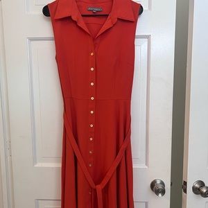 Sharagano Orange Dress